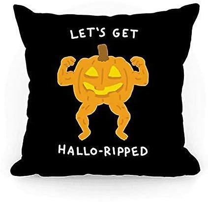 LET'S GET HALLO RIPPED THROW Pillowcase,HALLOWEEN Pillowcase 18"x18"