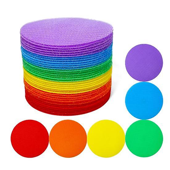 36Pcs Round Carpet Marker Sticker No-slip Fastener Tape Kindergarten Classroom Children Educational Colorful Floor Spot Dot Rug