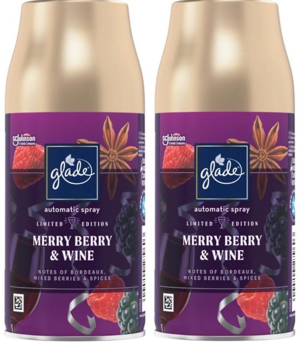 2 x Glade Automatic Spray Refill 269ml - Merry Berry & Wine
