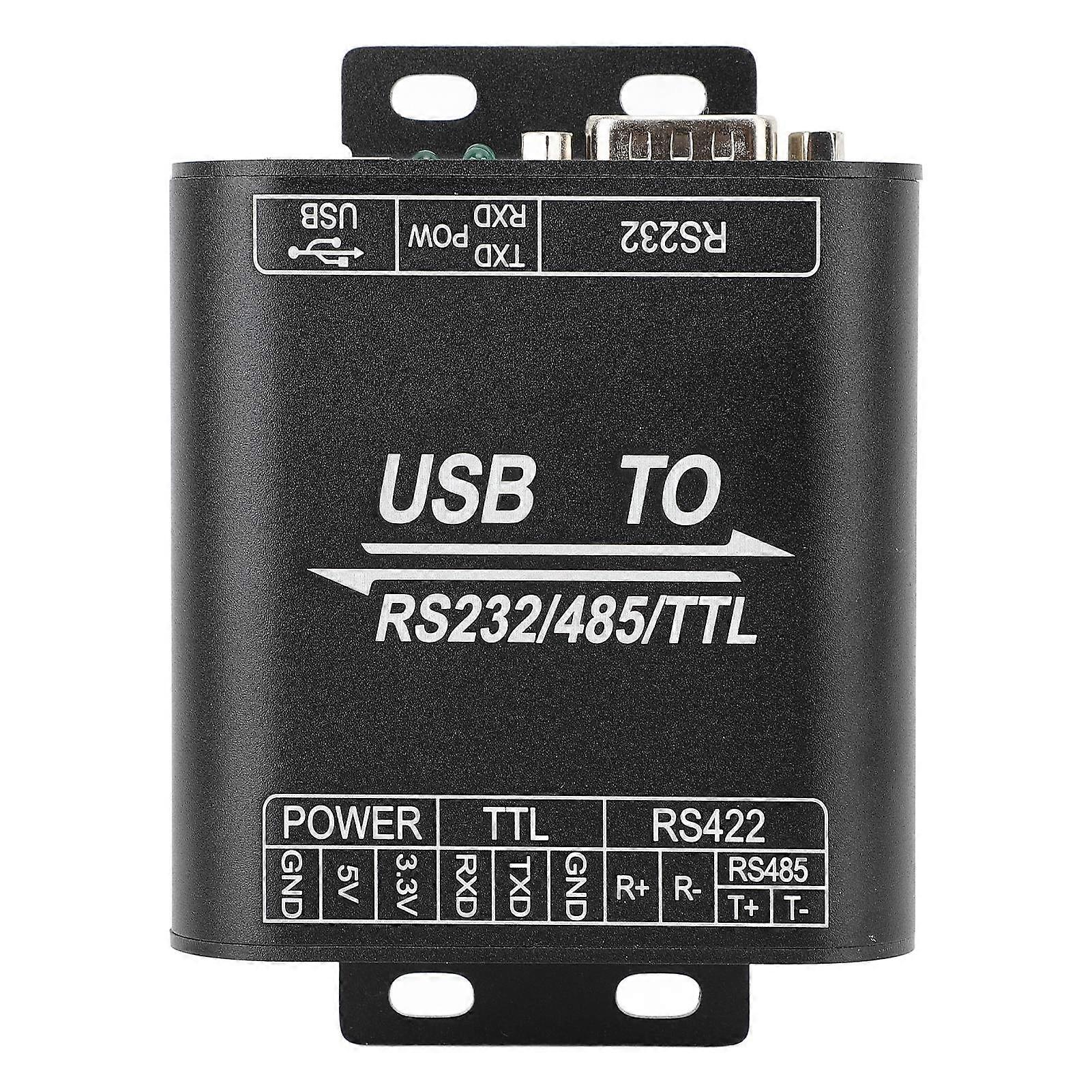 USB to RS232 485 422 TTL Converter Aluminum Alloy Industrial Isolated USB Adapter for Android for Linux for Windows 11 10 8.1