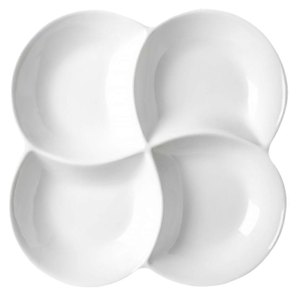 Divided Fruit Serving Dish Compartment Snack Storage Plate Dried Fruit Nut Catering Tray