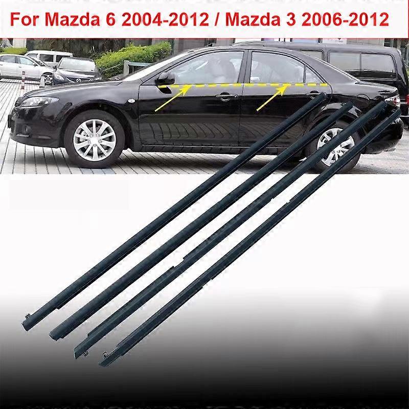 Car Window Weatherstrip Seal Belt Trim Sealing Strips for Mazda 6 2004-2012 for Mazda 3 2004-2009 Rubber Outer Window Glass Seal