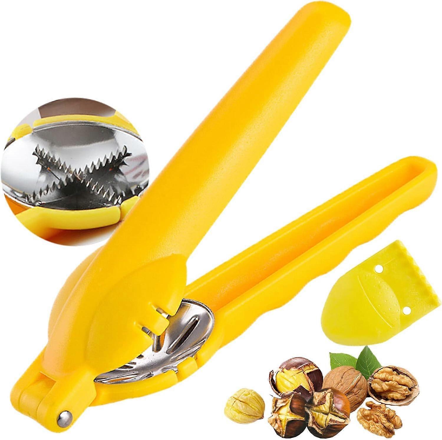 Pince Chataignes(Jaune), Inoxydable Pince Chtaignes en Acier, Cht