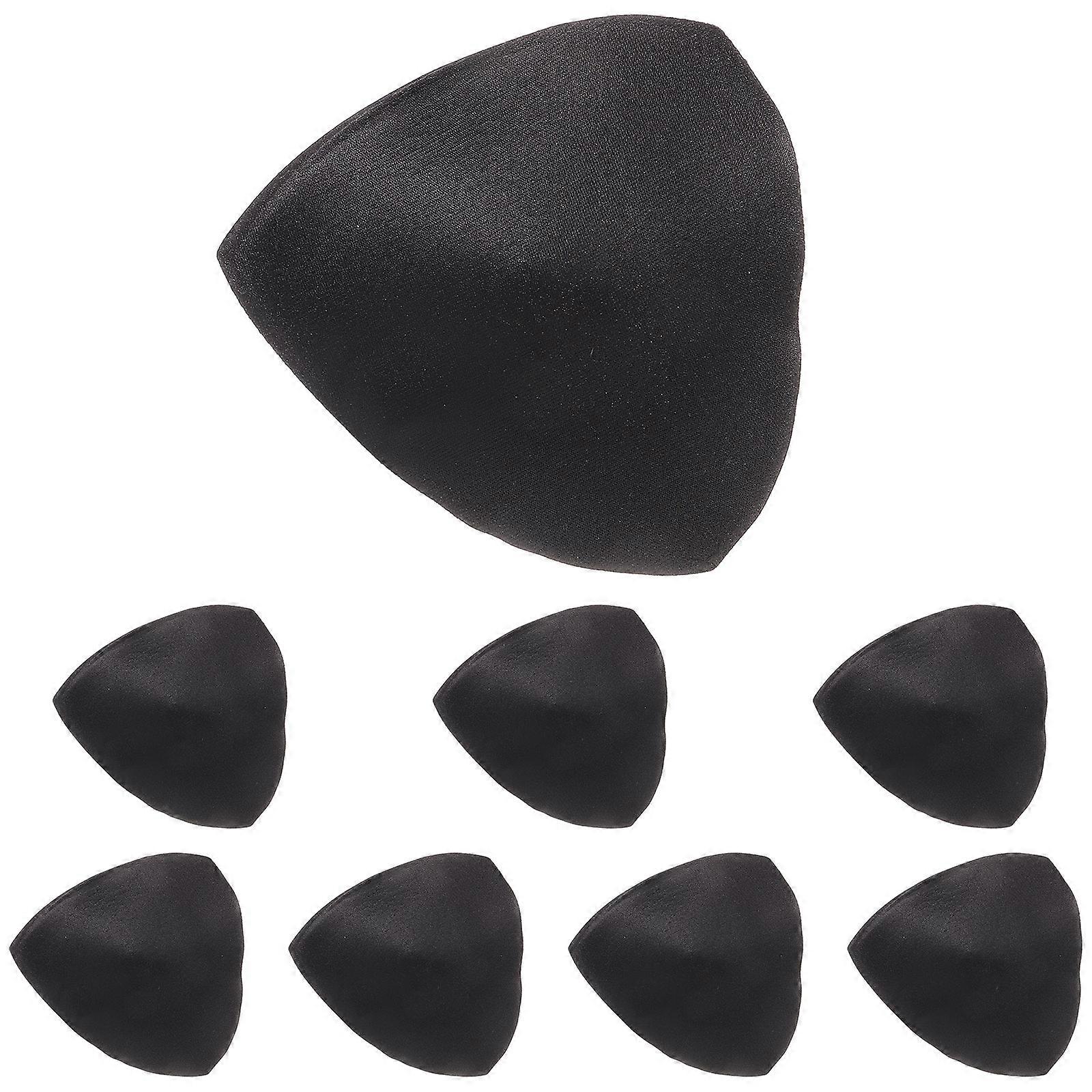 4Pair Removable Cup Bra Pad Insert Pads Underwear Accessories(Black)