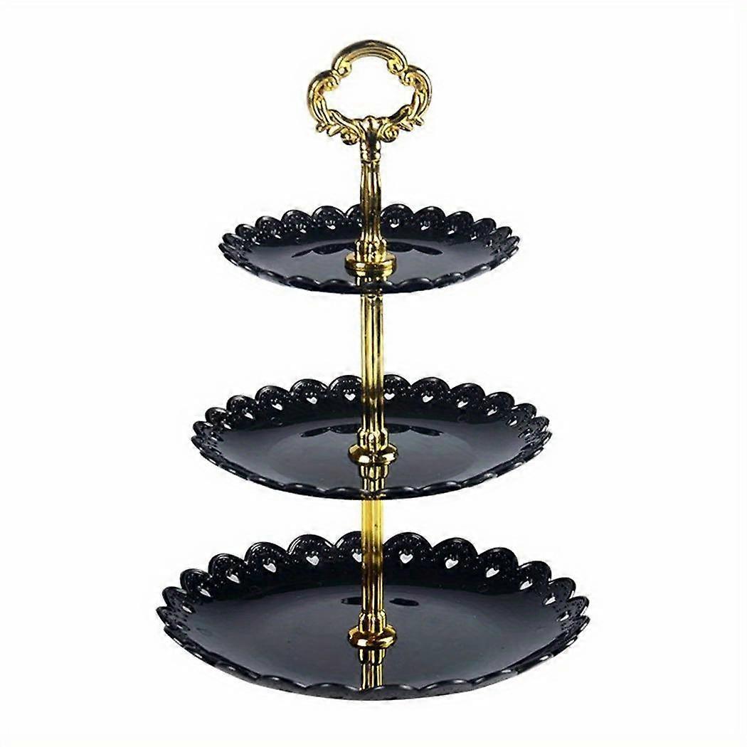 3 Layer Cake Stand Fruit Plate Tray Display Cupcake Holder Shelf Stackable Detachable Birthday Party Wedding Dessert Holder For Cake Shops