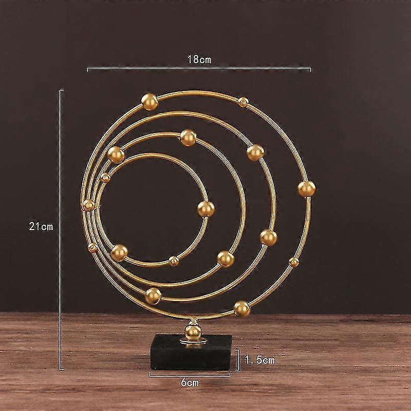 GYFDYM Home Decor Luce moderna di lusso Soggiorno Decor Ornamenti Ferro battuto Sfera di cristallo Modello astratto Artigianato Ornamenti da tavolo