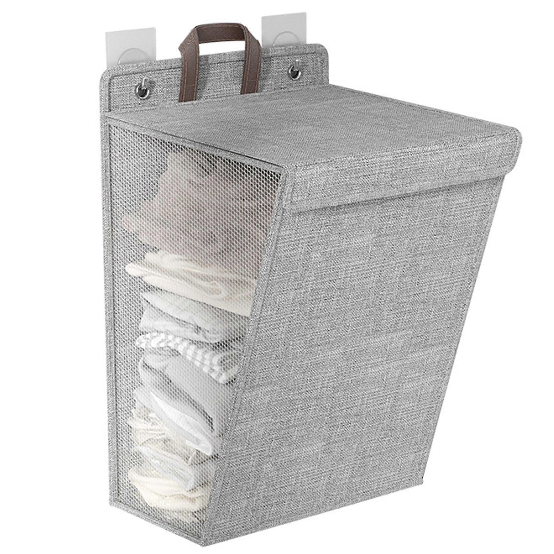 Laundry Baskets, Laundry Hamper with Breathable Lid, Collapsible Mesh Laundry Hamper