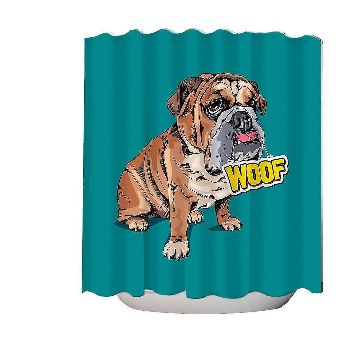 Funny Sleepy Bulldog Shower Curtain
