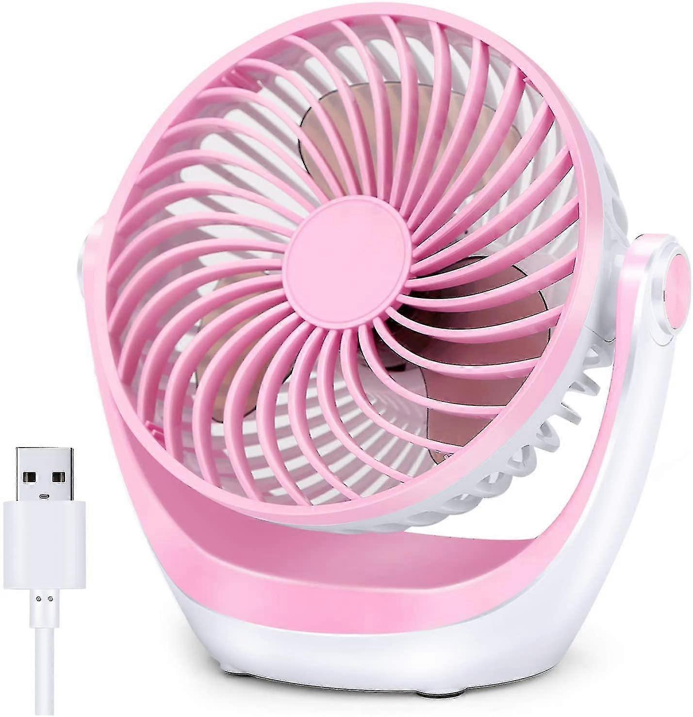 Usb Table Fan Small Table Fan Atmospheric Airflow Ultra-quiet Portable Fan Speed Adjustable Head