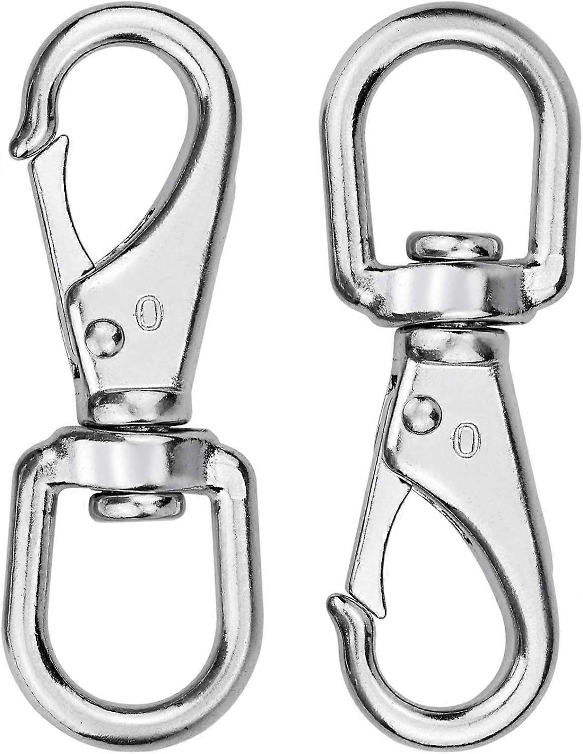 2Pcs Heavy Duty Trigger Clips Clasp 360 Swivel Trigger Clips Hook Stainless Steel Clasp