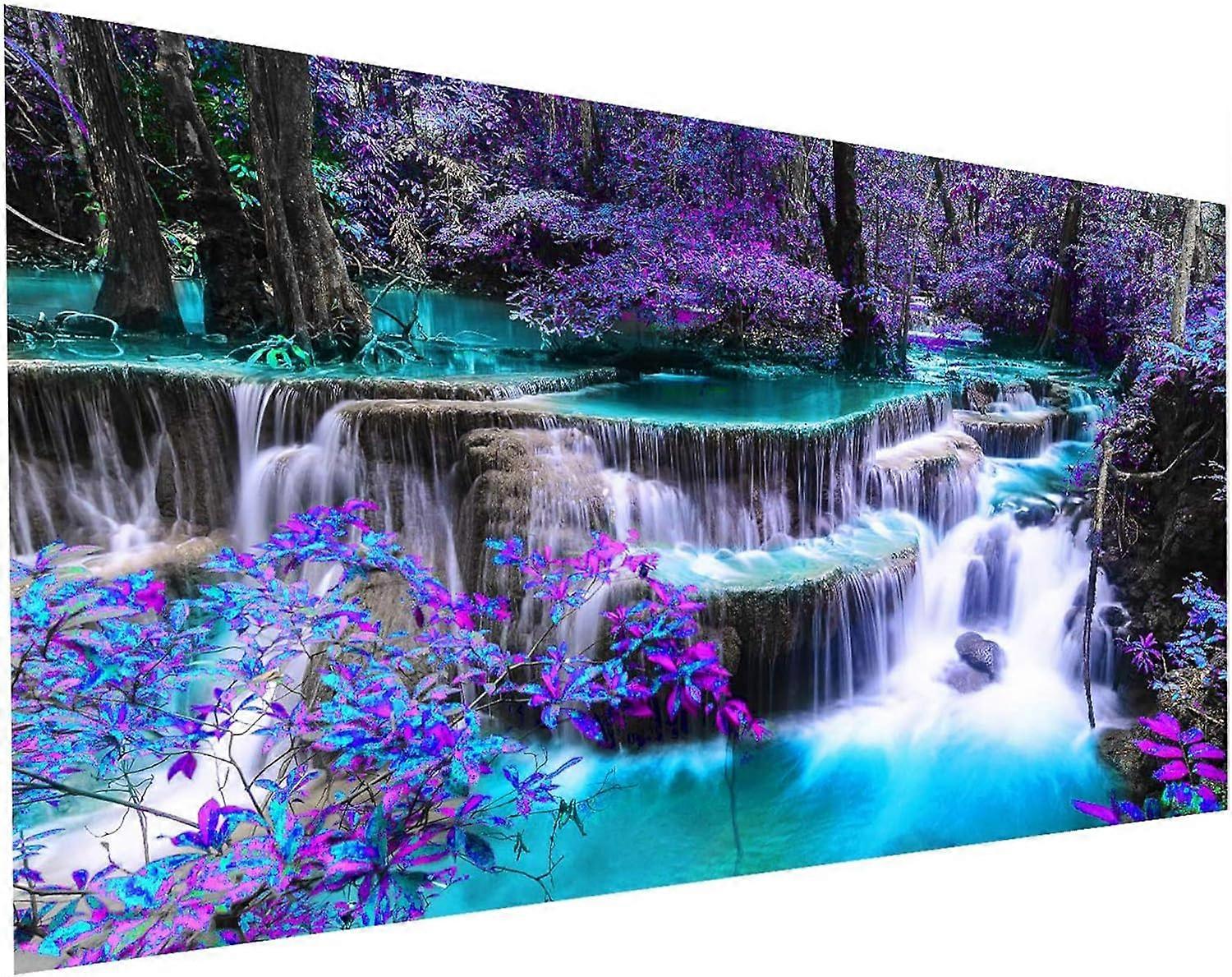 Compatível com Large Waterfall Diamond Art (35,5 x 15,7 polegadas) DIY 5D Diamond Painting