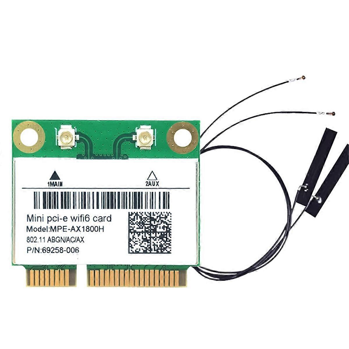 RTL8852BE WIFI6 Card+Internal Antennas AX1800M WiFi Bluetooth5.2 2.4GHz/5GHz WIFI Card Adapter 802.11ax for Win10/Win11