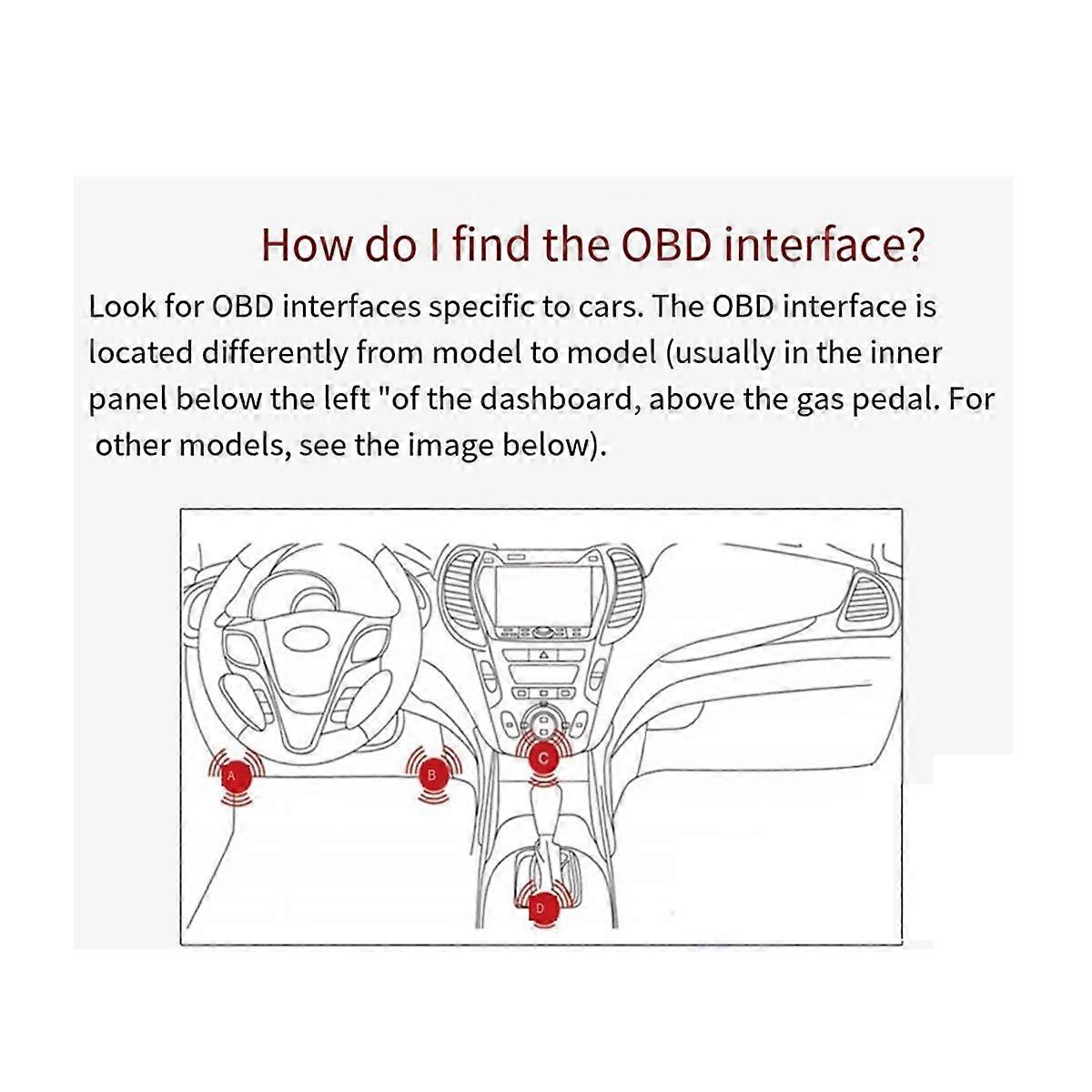 V100 Herramientas de diagnóstico del automóvil Escáner de pantalla digital Lector de código universal OBD2 Prueba del probador de encendido