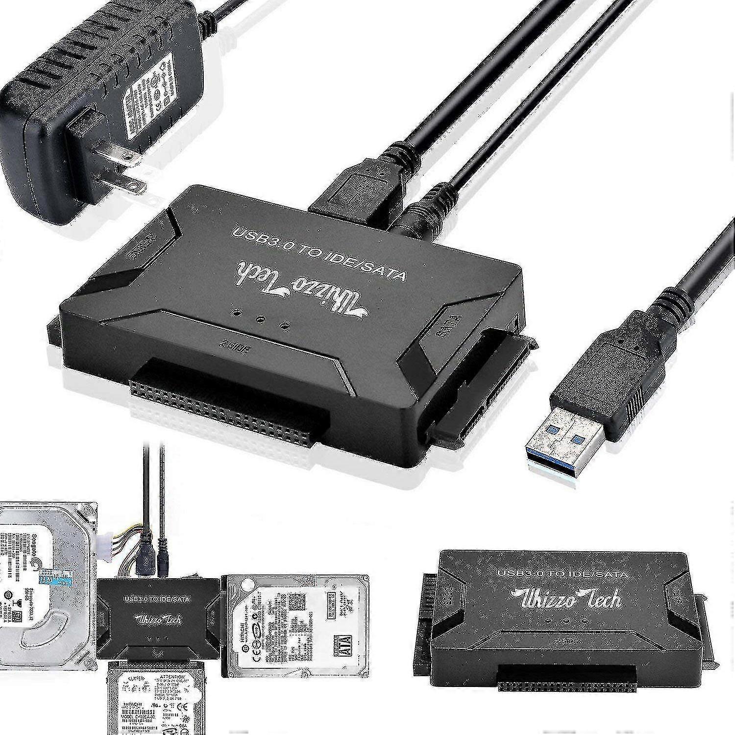 مجموعة محول محول USB 3.0 إلى IDE / SATA لمحرك الأقراص الصلبة Sata / ide / SSD مقاس 2.5 بوصة / 3.5 بوصة - JA - MXBC