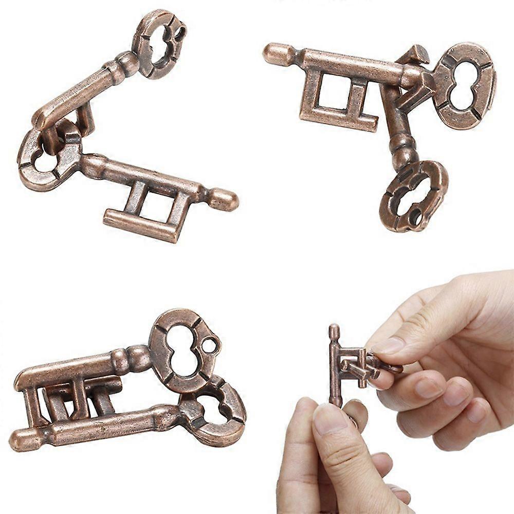 Høy kvalitet Intelligent Lock Toy Brain Tester Utvikling Alloy Key Ring Puslespill Barnas Kid IQ Thinking Test Key Puslespill
