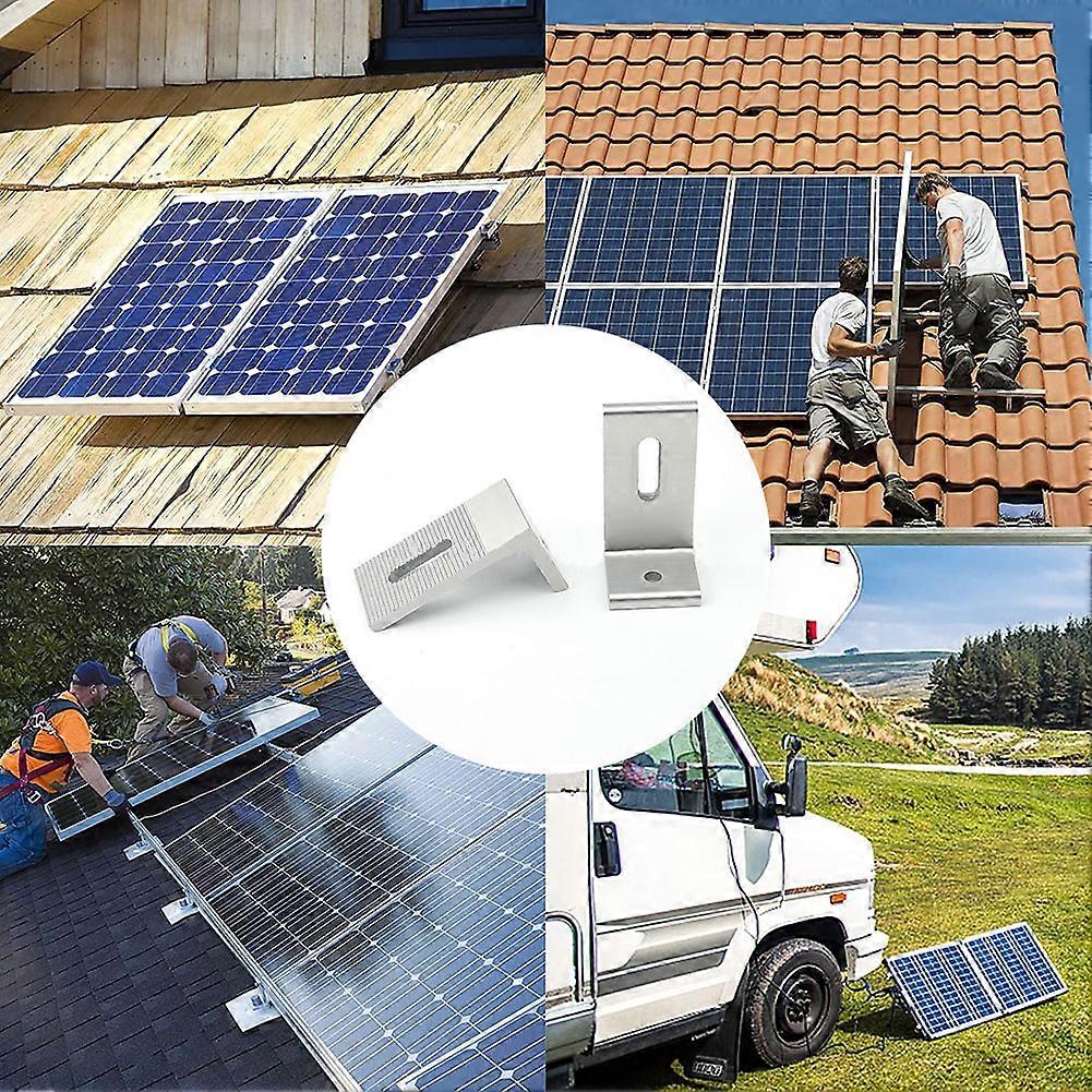 thumbnail image 2 of AUTO 4Pcs Solar Panel Mounting Kits Solar Panel Z Bracket Mount Mounting Set Rv Boat Off Grid I.528650208 2 of 14