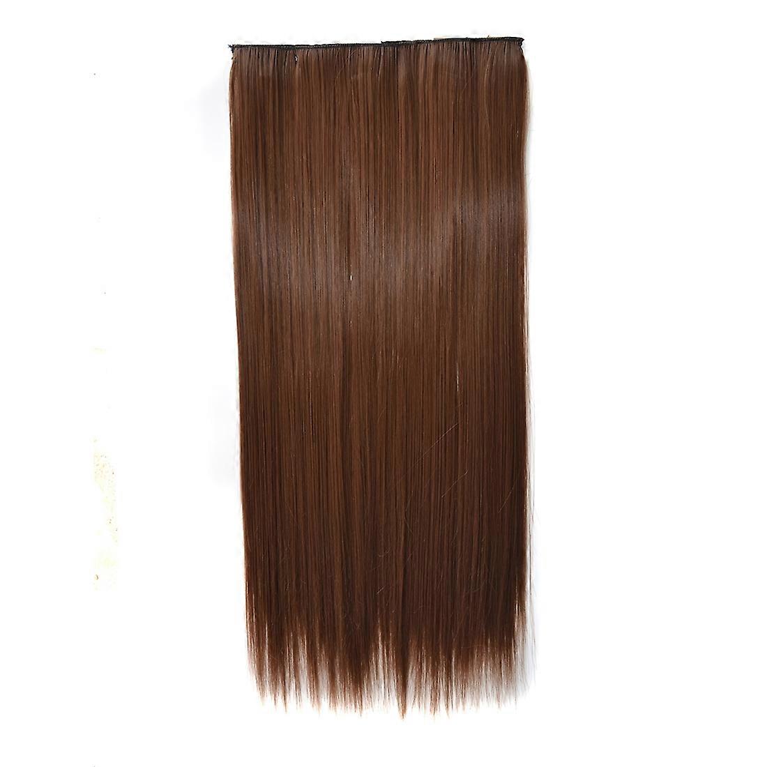 12# One-piece Seamless Five-clip Wig Long Straight Wig