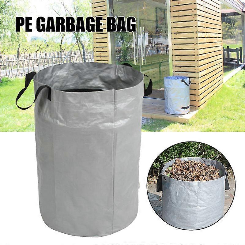 100L Large Capacity Heavy Duty Garden House Waste Trash Bag Waterproof Leaf Pack With Handles Yard Leaf Grass Container