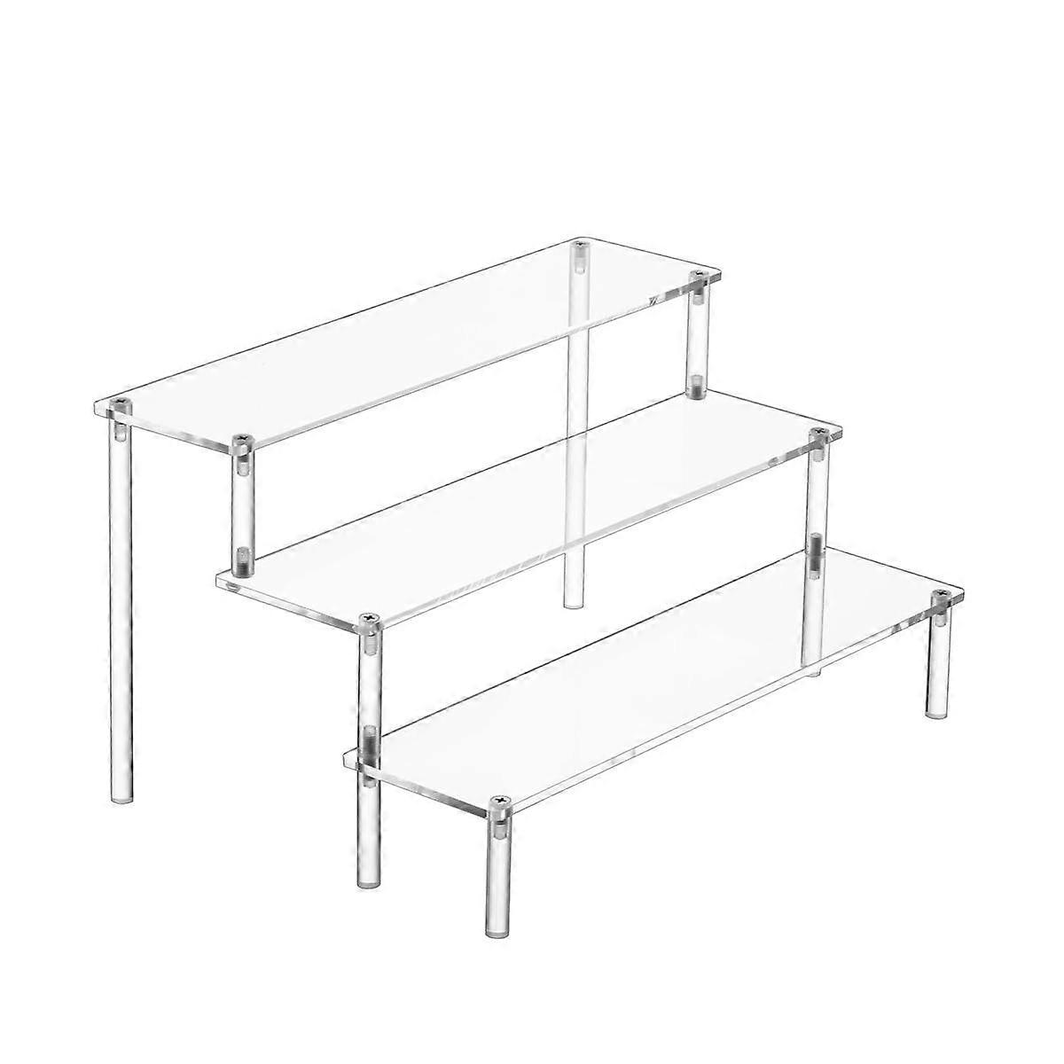 Acrylic Display Risers, Perfume Stand Organizer, Clear Acrylic Shelf Risers for Stands for Food, Ta