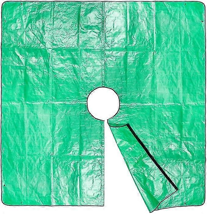 Landscaping tarp for pruning with 12 inch holes Garden tree tarp 200x200cm Four corners with corner buckles to easily secure around shrubs and trees