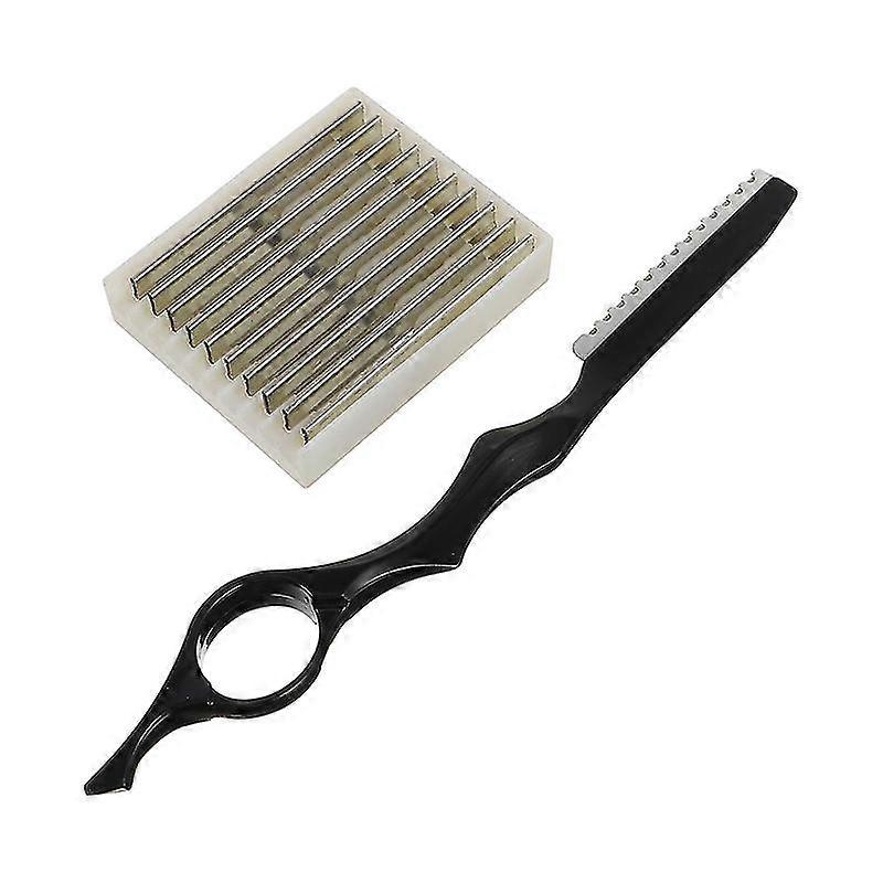 1 Set Professional Haircut Knives Accessory Barber Tool With 10pcs Blades