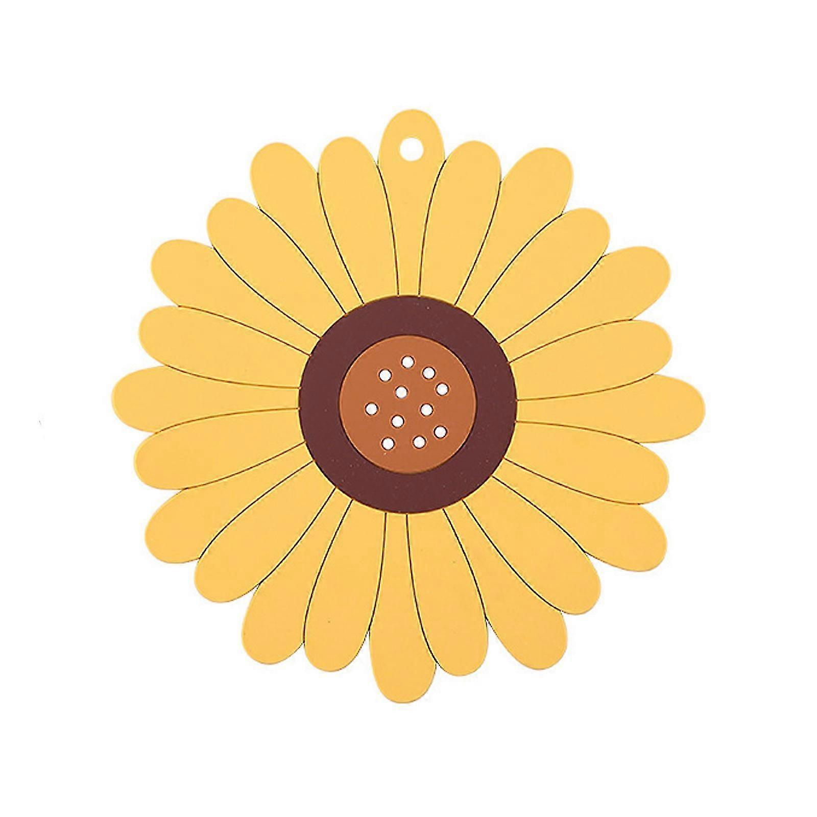 Table Mat Placemats Sunflower Non-slip Heat Insulation Soft Waterproof Mat