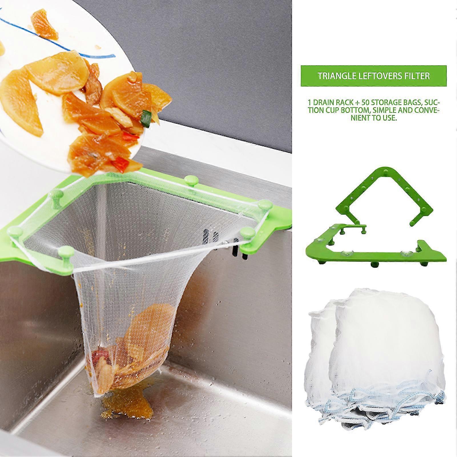 Anti-clogging Disposable Trash Bag Triangular Drainage Holder Sink Drain Hole Garbage Filter Garbage Bag