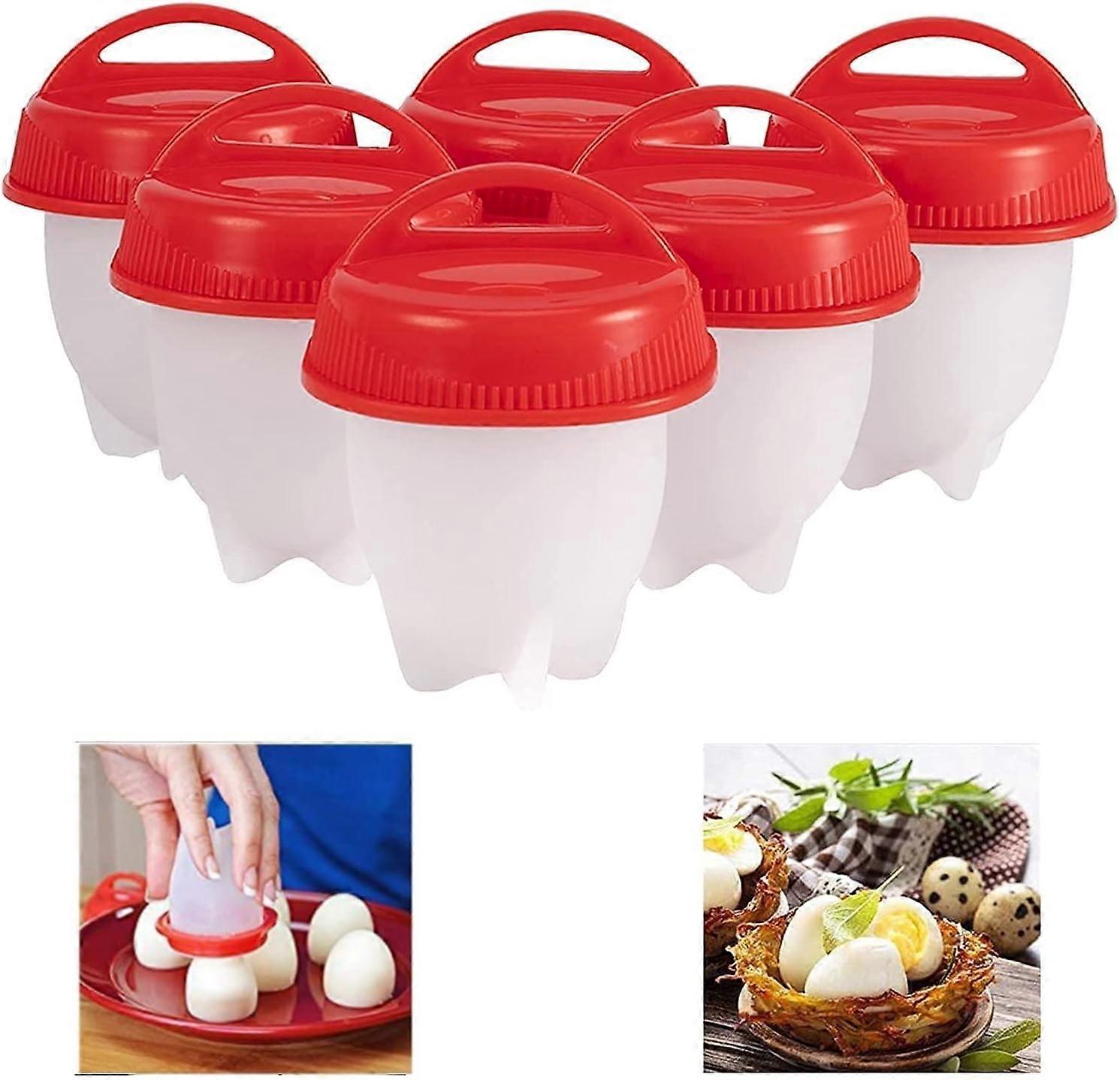 Silicone egg cooker without egg shell, non-stick egg mould6 sets