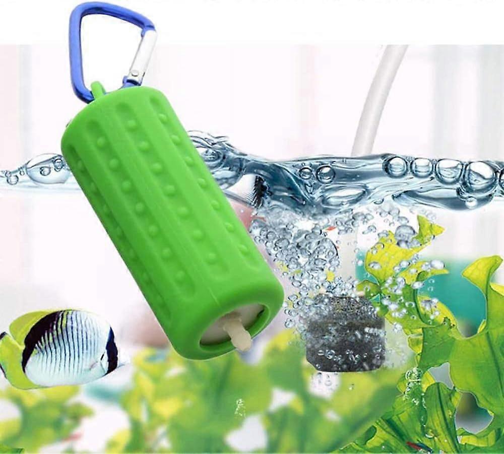 Akvariumluftpumpar, Mini USB ultraljudlös akvariumsyrepump (grön)