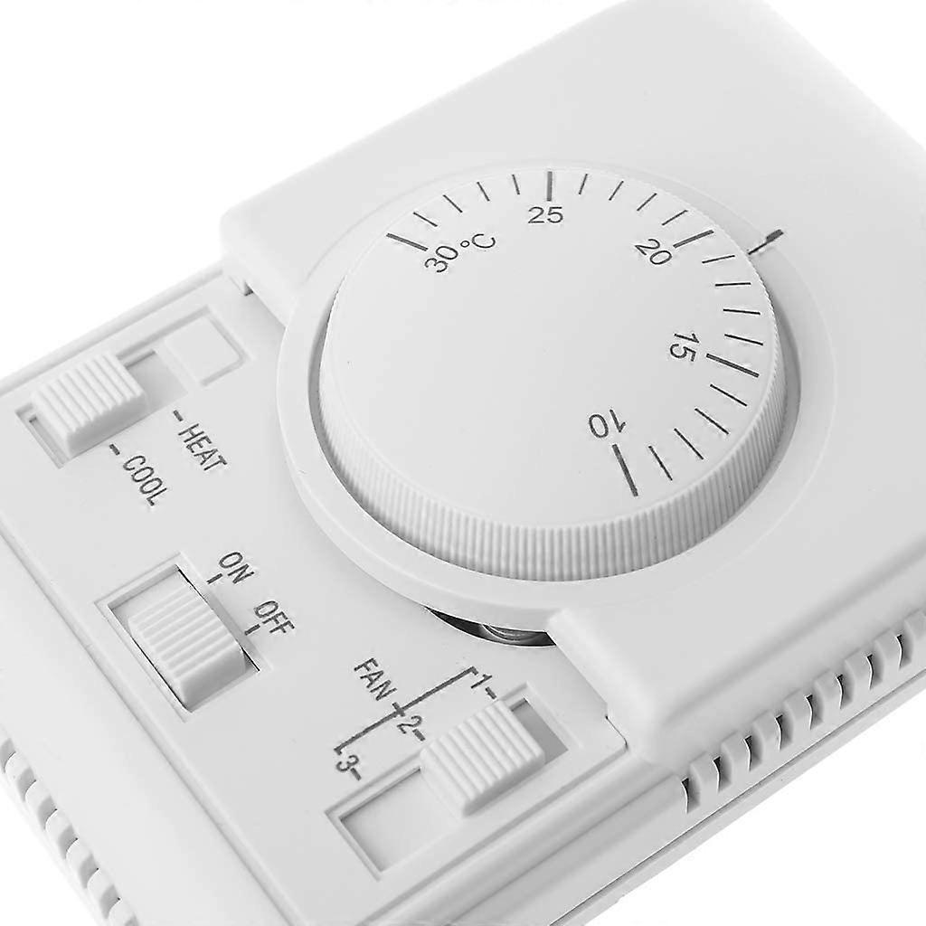 AC 220V Room Mechanical Thermostat Control Switch Air Conditioner Fan ...