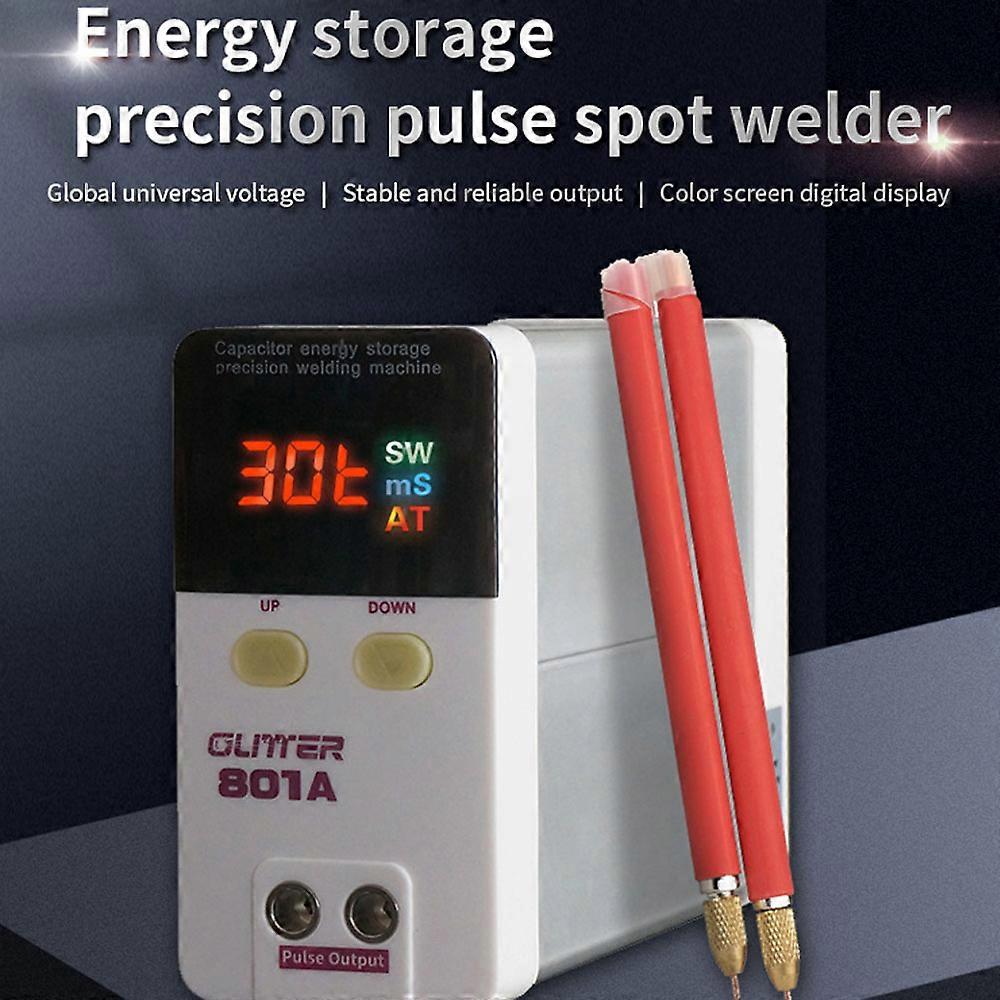 801A Portable 99 Gears Adjustable Mini Spots Welding Machine Digital Color Display with Automatic Induction Weldings Function