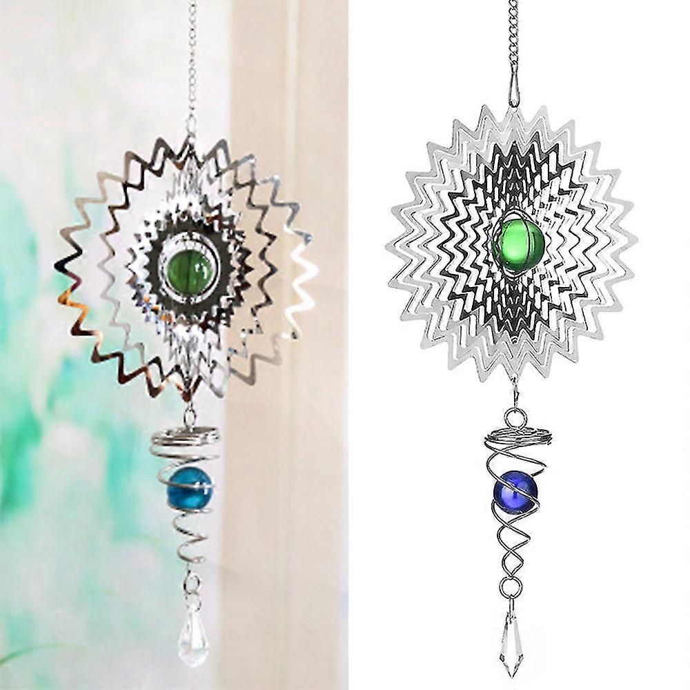 Creative Stainless Steel Wind Chime Three-dimensional Foldable Rotating
