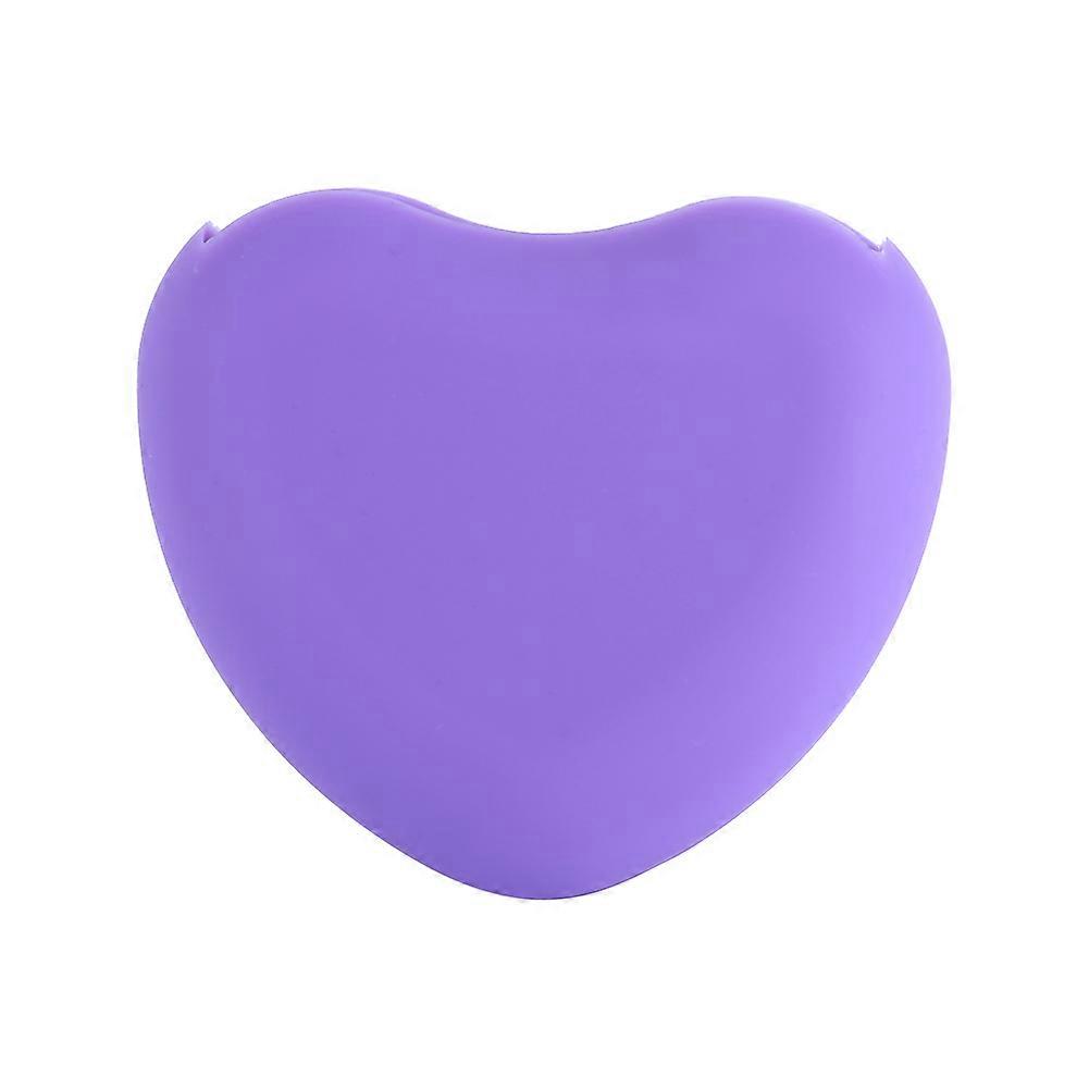 Makeup Brush Cleaner Silicone Portable Cosmetic Board Washing Scrubber Hand Tool (Purple)