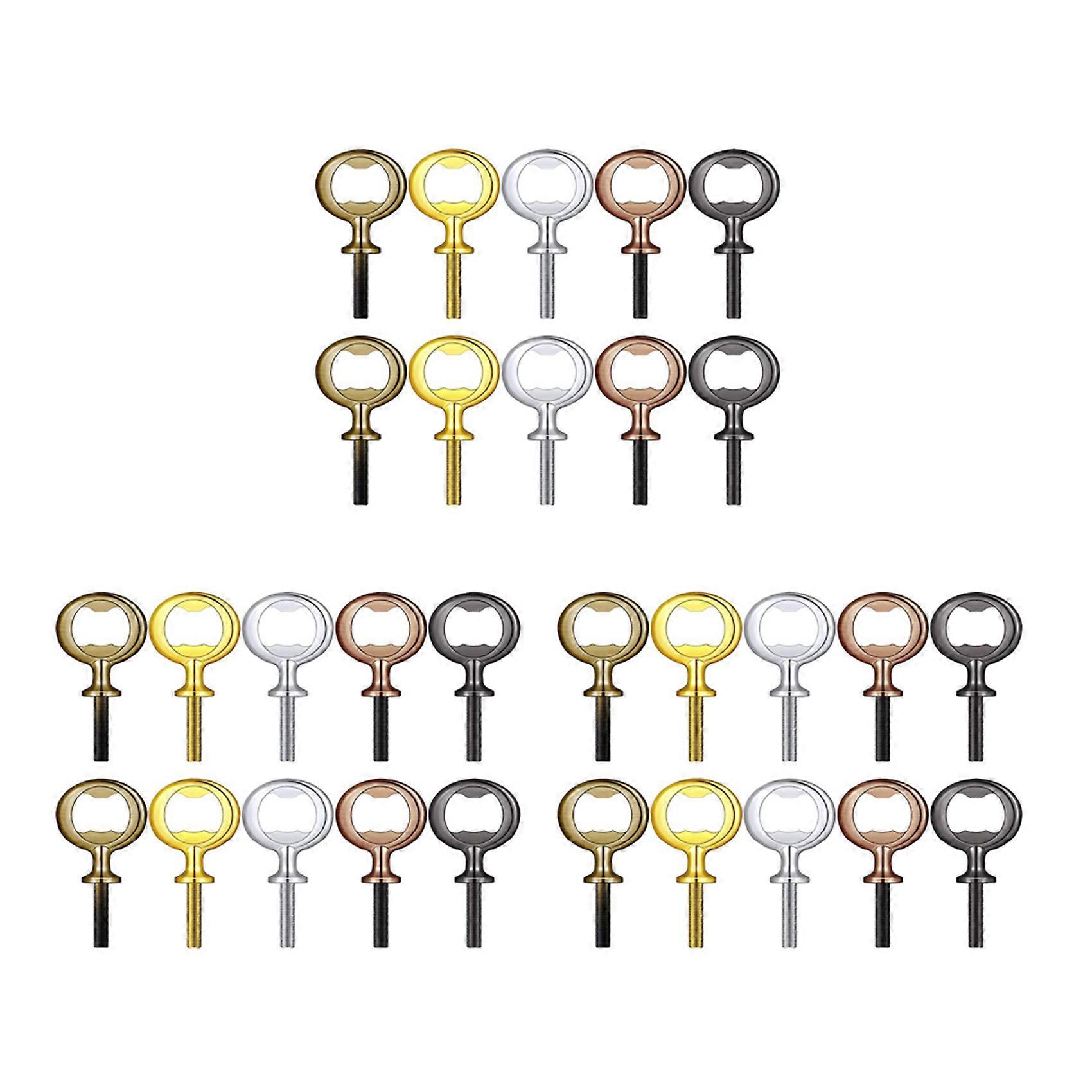 30Pcs Metal Bottle Opener Blanks Stainless Steel Bottle Opener Inserts Kit Threaded Beer Opener Har