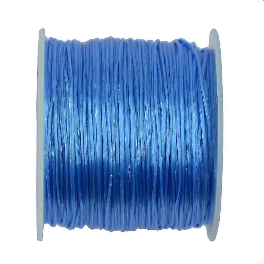 50 yards Stretch Polyester Crystal String Cord Jewelry Making DIY Sky Blue