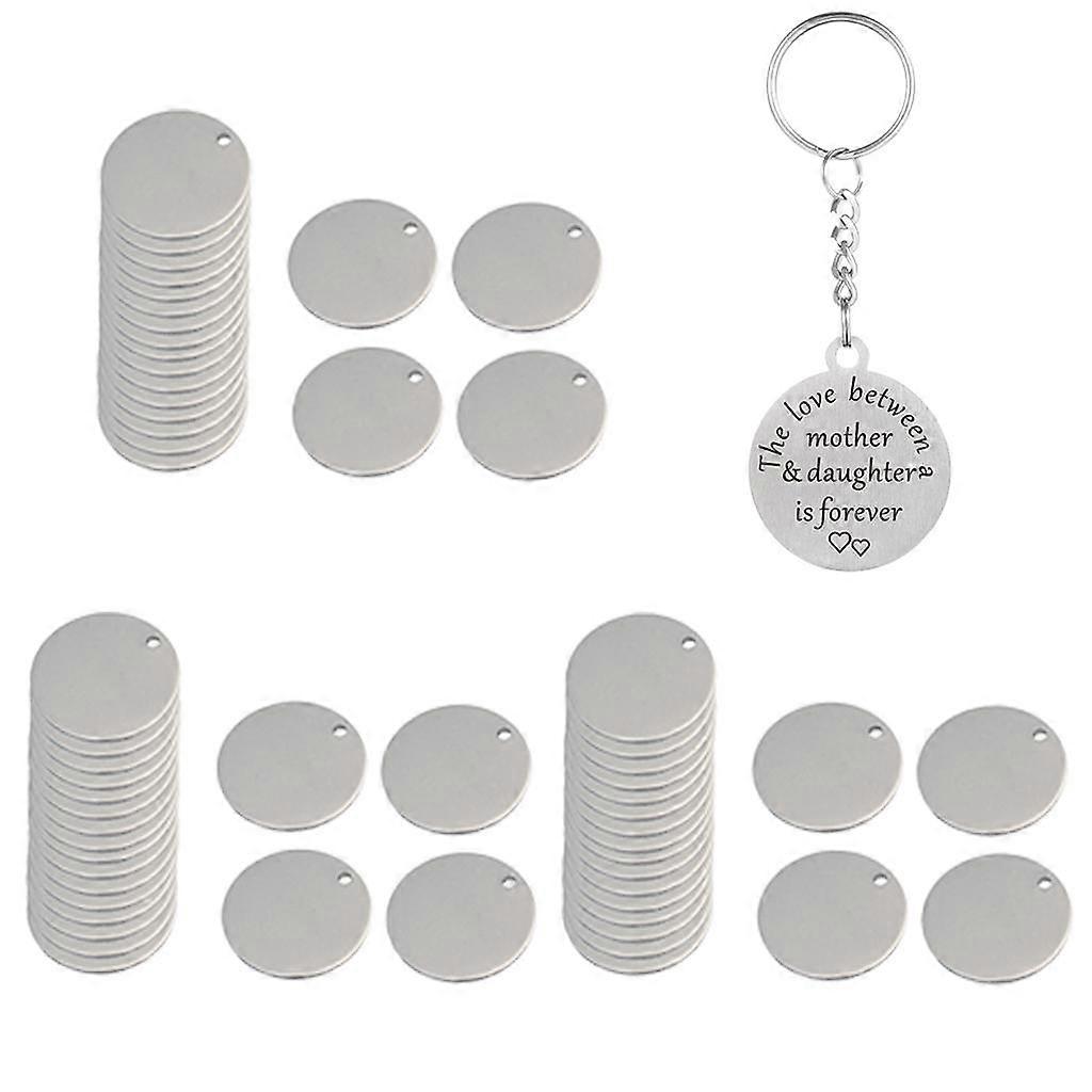 60Pc Blank Metal Finding Pet Tags Identification Plated Coin Blank 6/15/20mm
