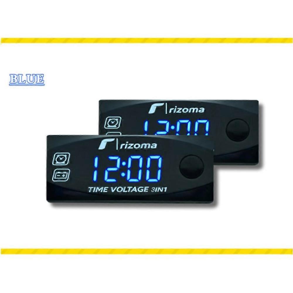 Motorcycle Modification Voltmeter Schedule Thermometer 12V Three in One External Display Electronic Instrument~28176