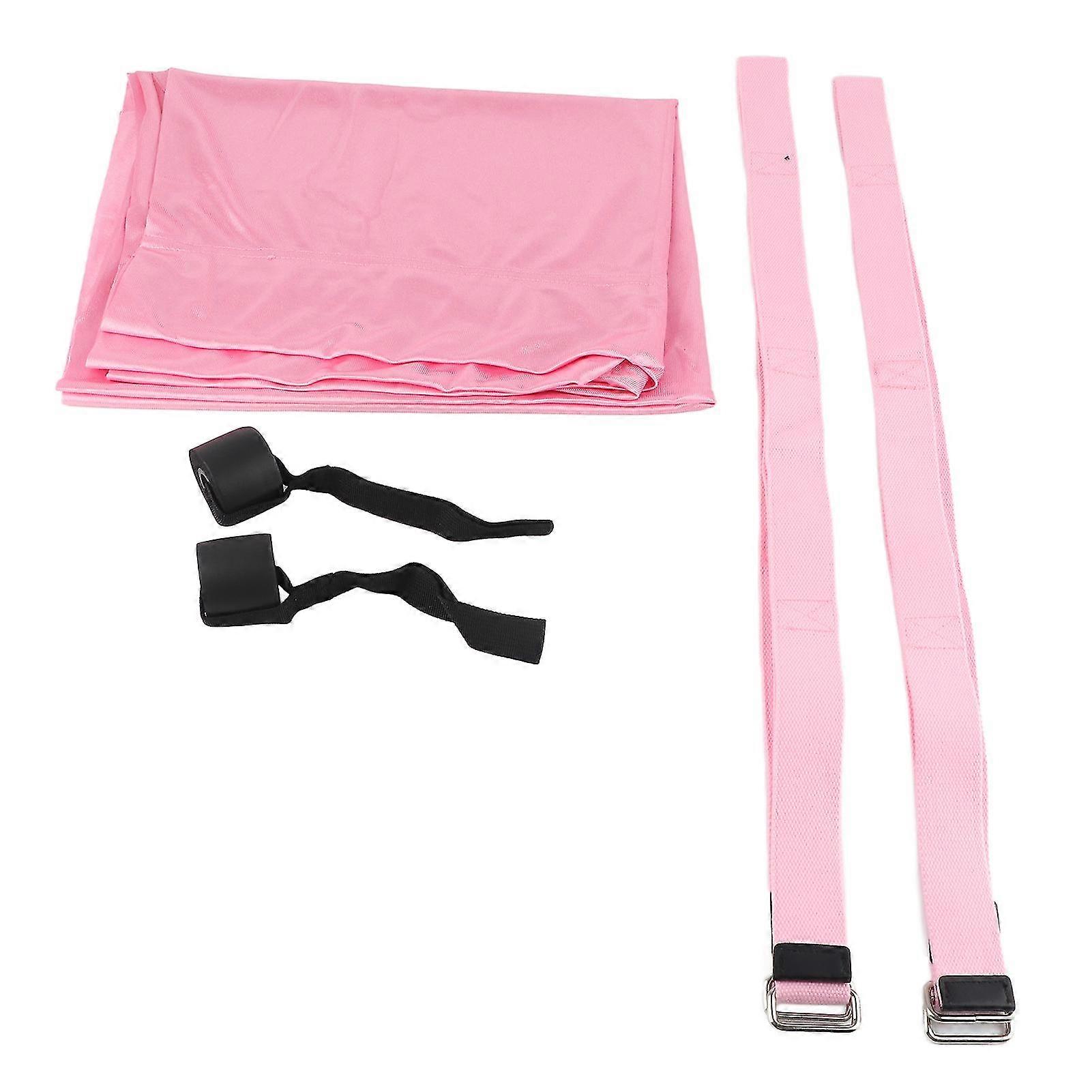 Pink Aerial Strap Elastic Leg Stretcher for Flexibility Training - Free Size Strong Bearing Capacity Folding Design