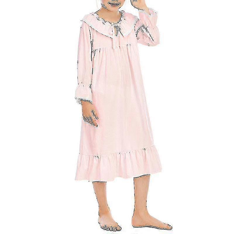 女の子のナイトガウンかわいいレースパジャマドレス長袖プリンセスナイトドレススリープシャツ