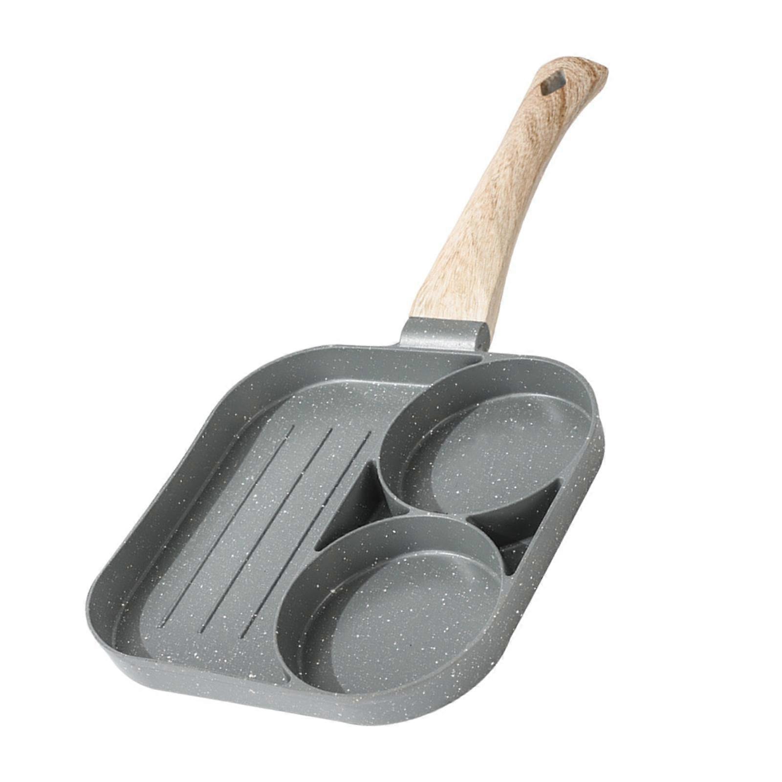 Divided Grill Pan Kitchen Cooking Tool Omelette Pan for Breakfast Burger Egg