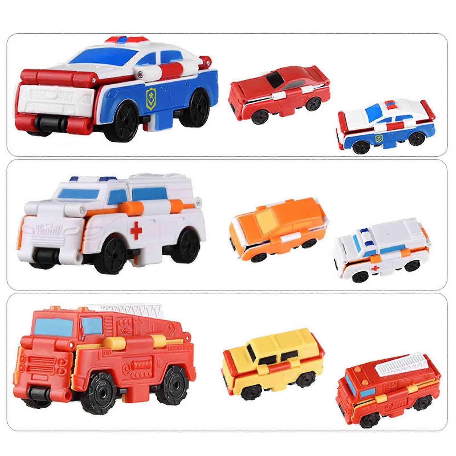 Transformable Dual Design Toy Cars,Transformable Cars Kiddie Corner, Creative Mini 2-in-1 Flip Car Toy Set