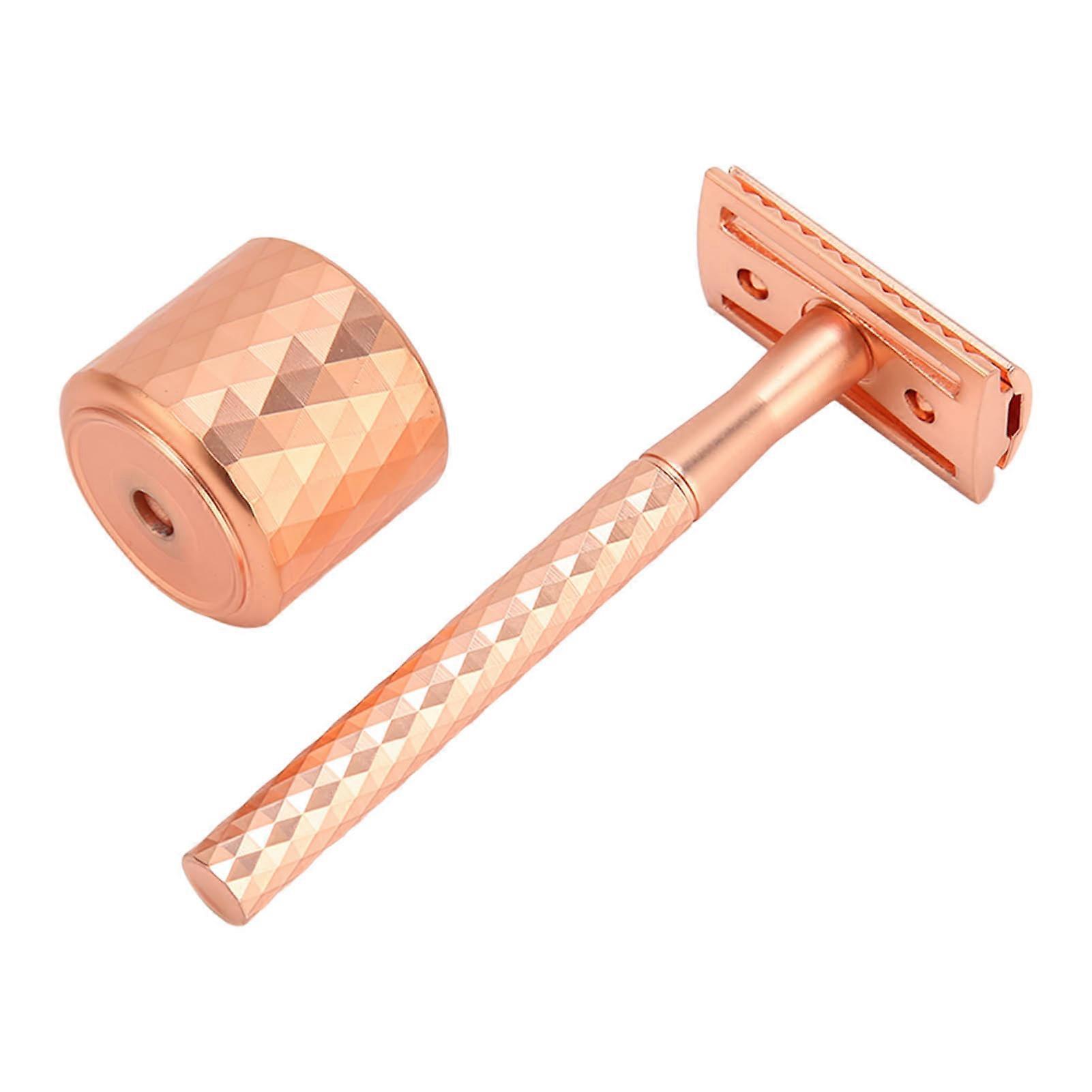 Men Manual Double Edge Trimming Kit Beard Trimmer Safety Long Handle Trimming Tool with Stand
