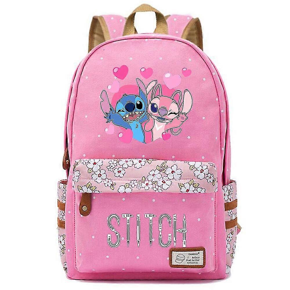 New Kawaii Disney Stitch Boy Girl Kids School Book Bags Women Bagpack Teenagers Schoolbags Canvas Travel Laptop Backpack