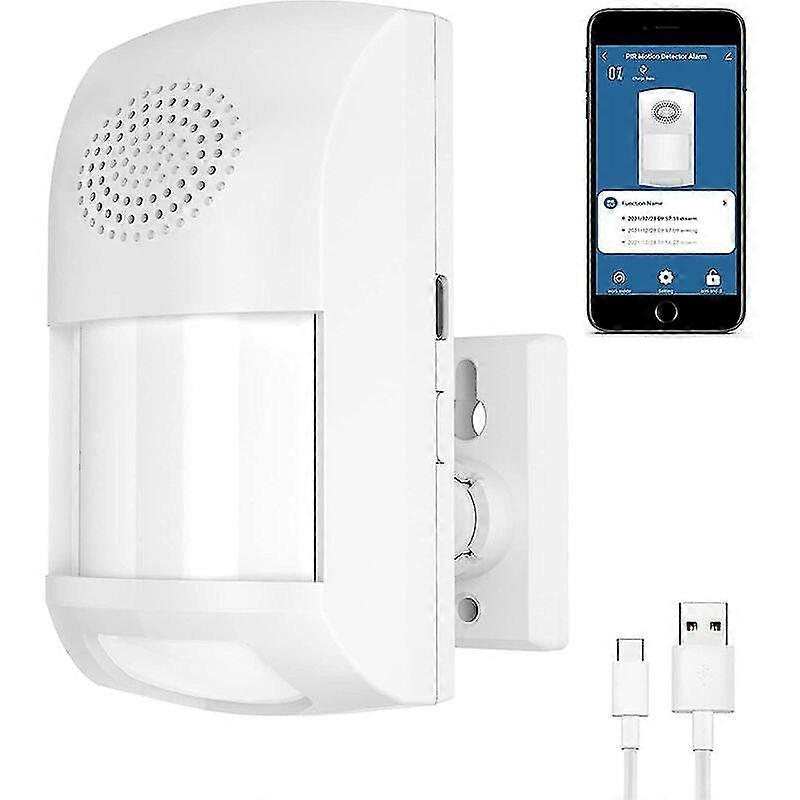 Smart Motion Detector, Wifi Wireless Security Alarm, 110db Light And Sound Alarm, Free App Alerts, Home Security Pir Motion Detector With 4 Modes