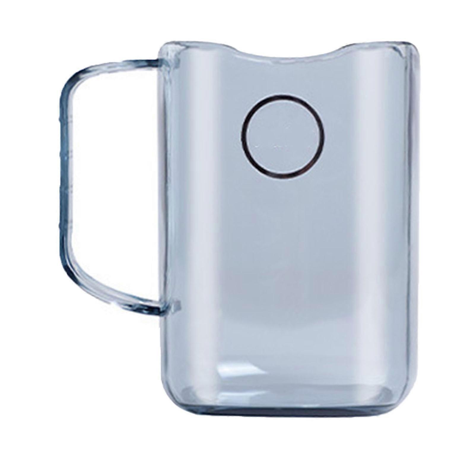 Bathroom Toothbrush Cup Large Capacity Plastic Tooth Brushing Cup with Handle for Home Blue