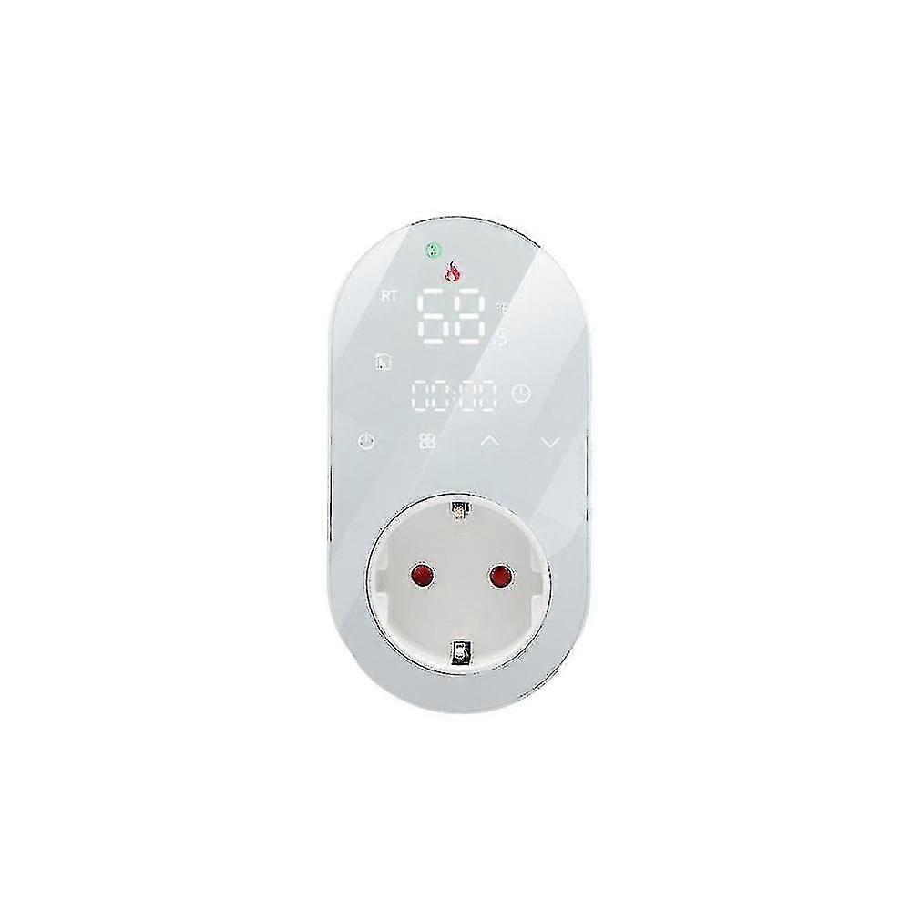Tuya Wifi 16a Digital Thermostat Outlet Plug Smartlife App Control Socket Led Temperature Controlle