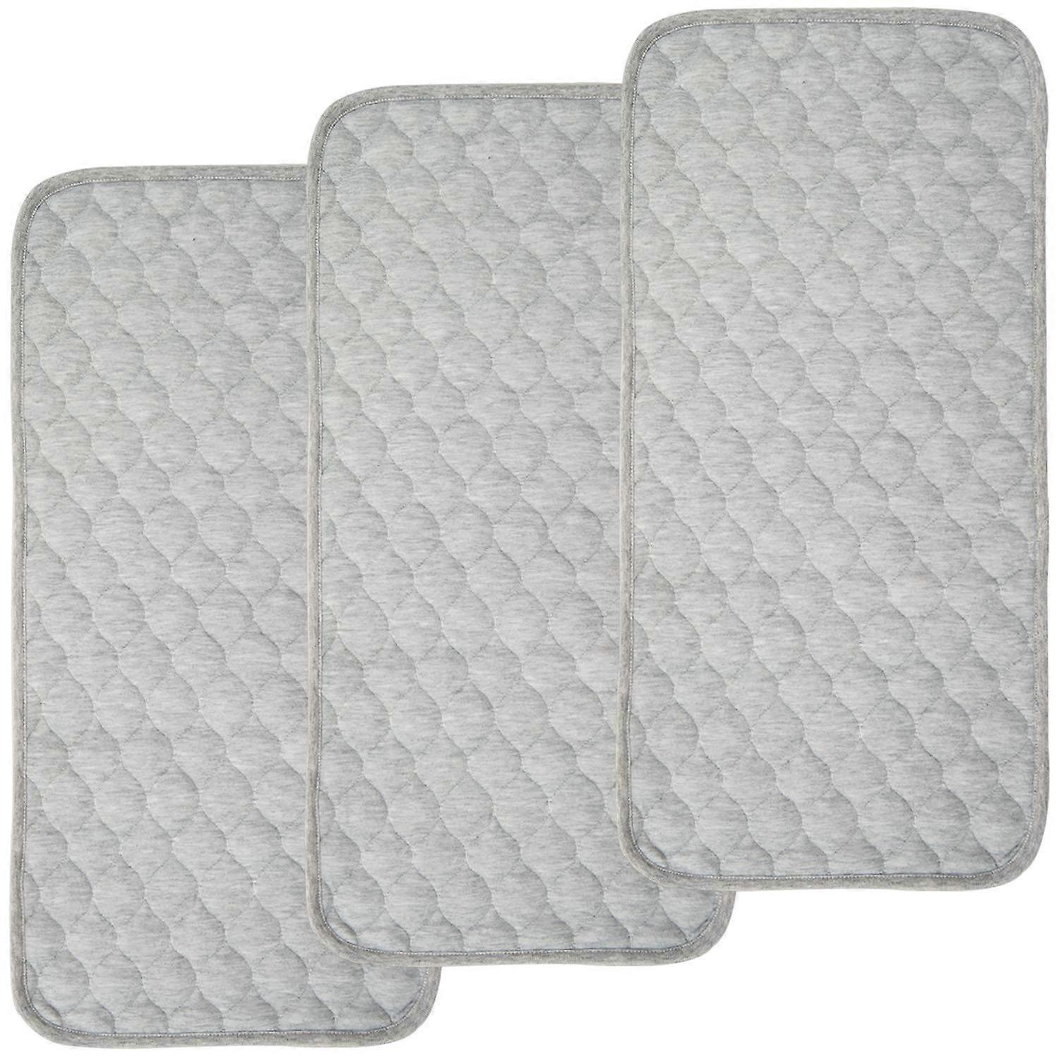 Waterproof Changing Pad Liners - Bamboo Fiber, 3 Count (Gray)