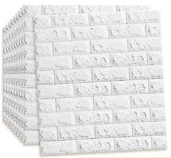 10pcs 3D ملصق الحائط تقليد الطوب غرفة نوم الديكور للماء الذاتي لاصق خلفية لغرفة المعيشة مطبخ التلفزيون خلفية Fiis