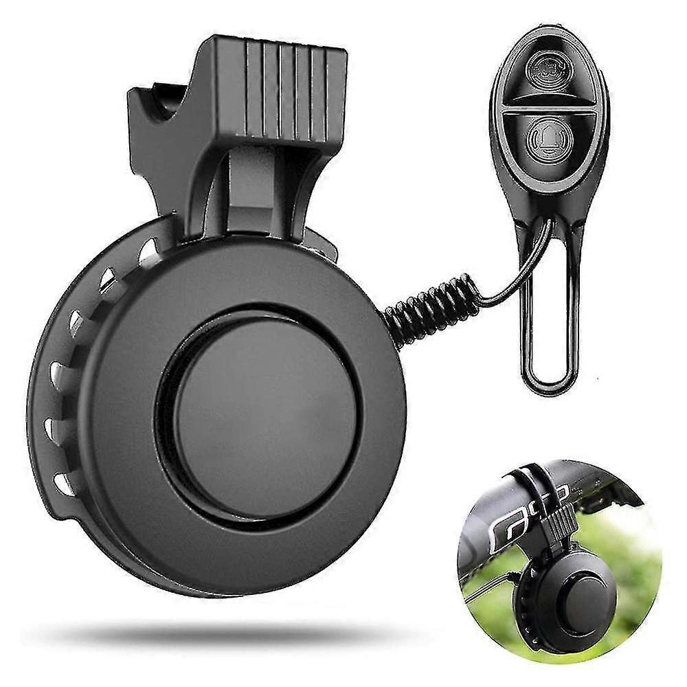 1 Pcs קרן אופניים חשמלית 120 Db רכיבה על אופניים קטנוע צופר 4 מצבי קול עם סוללה נטענת אביזרי אופניים עמידים למים תואמים ל- Ki