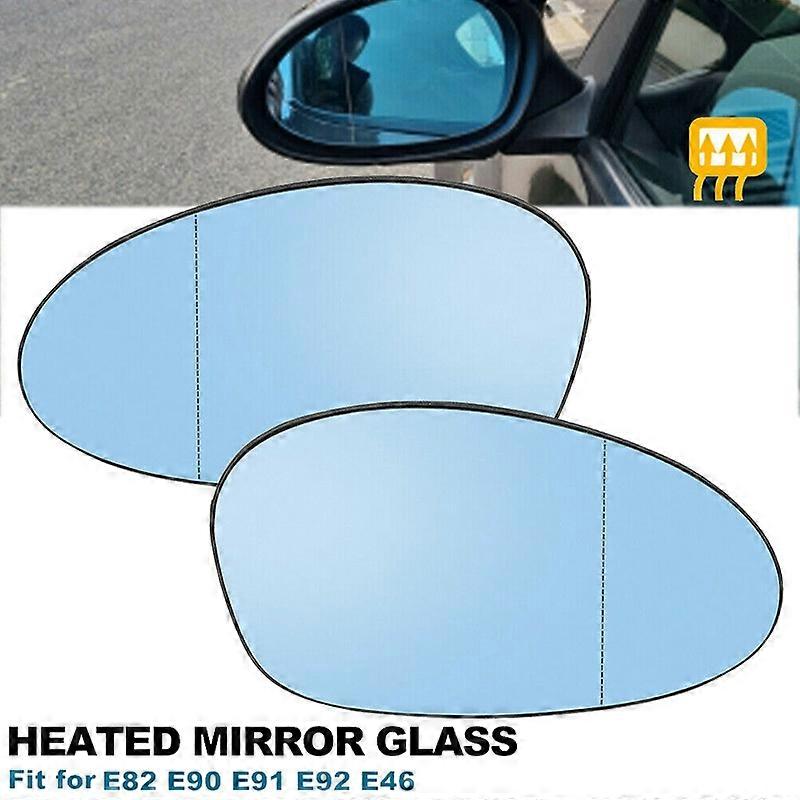 Driver Side Blue Wing Door Mirror Rearview Mirror Glass Heated For-BMW 1 3 Series E81 E87 E82 E46 E90 E92 Z4 E85